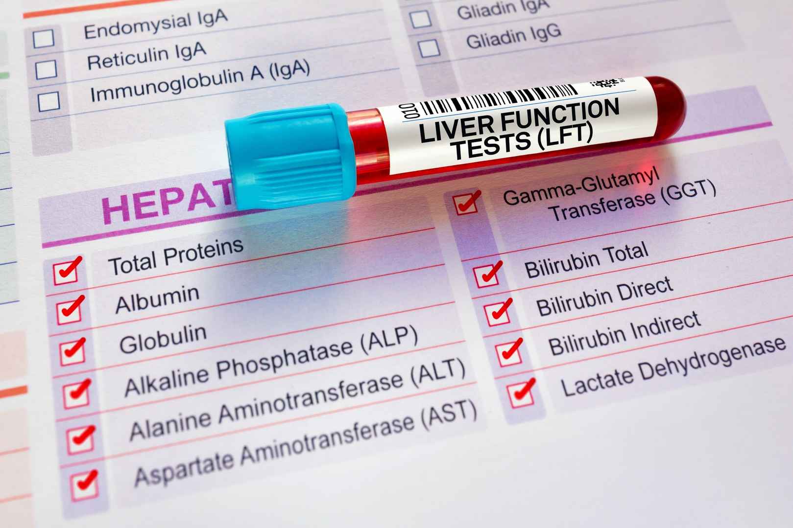 Liver function assay enzymes