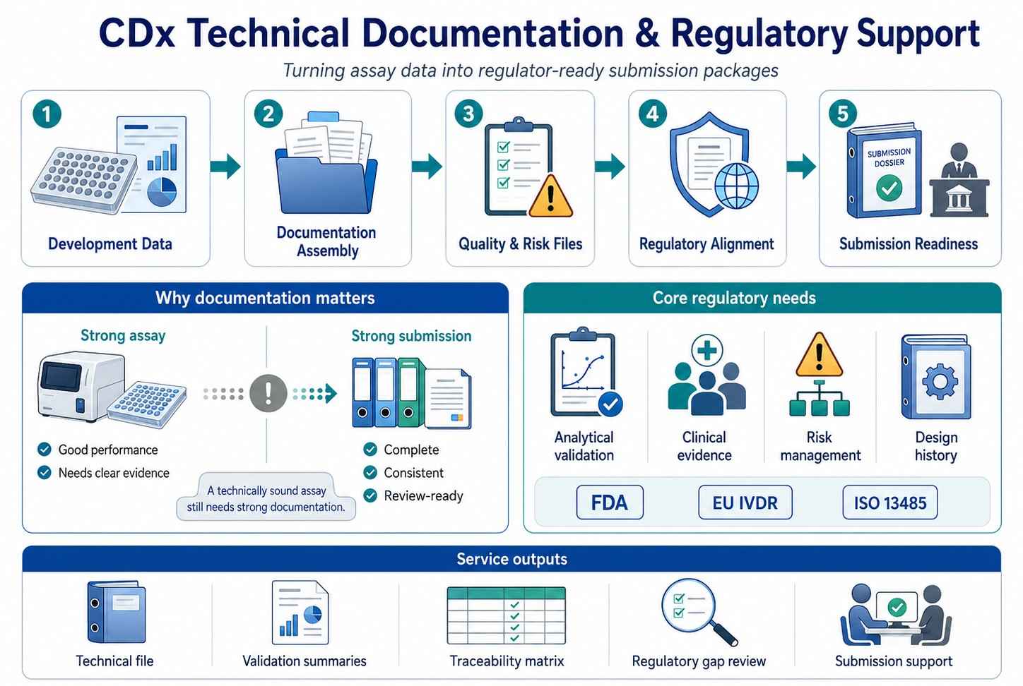 CDx technical documentation and regulatory support