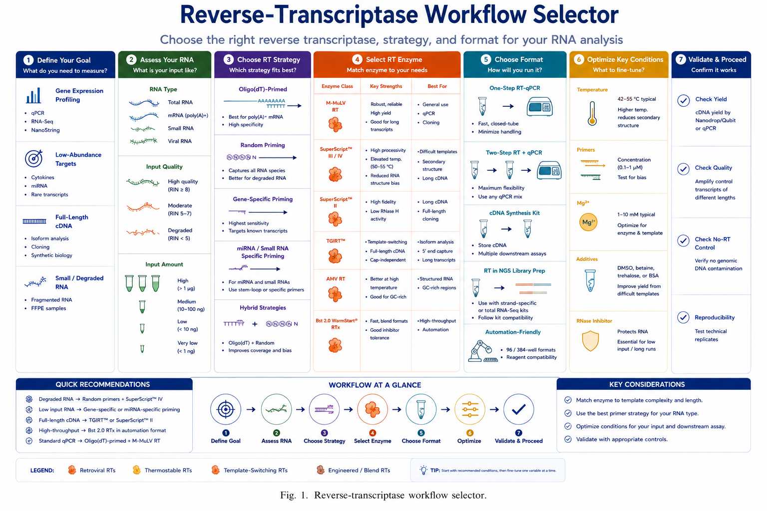 Reverse-transcriptase workflow selector